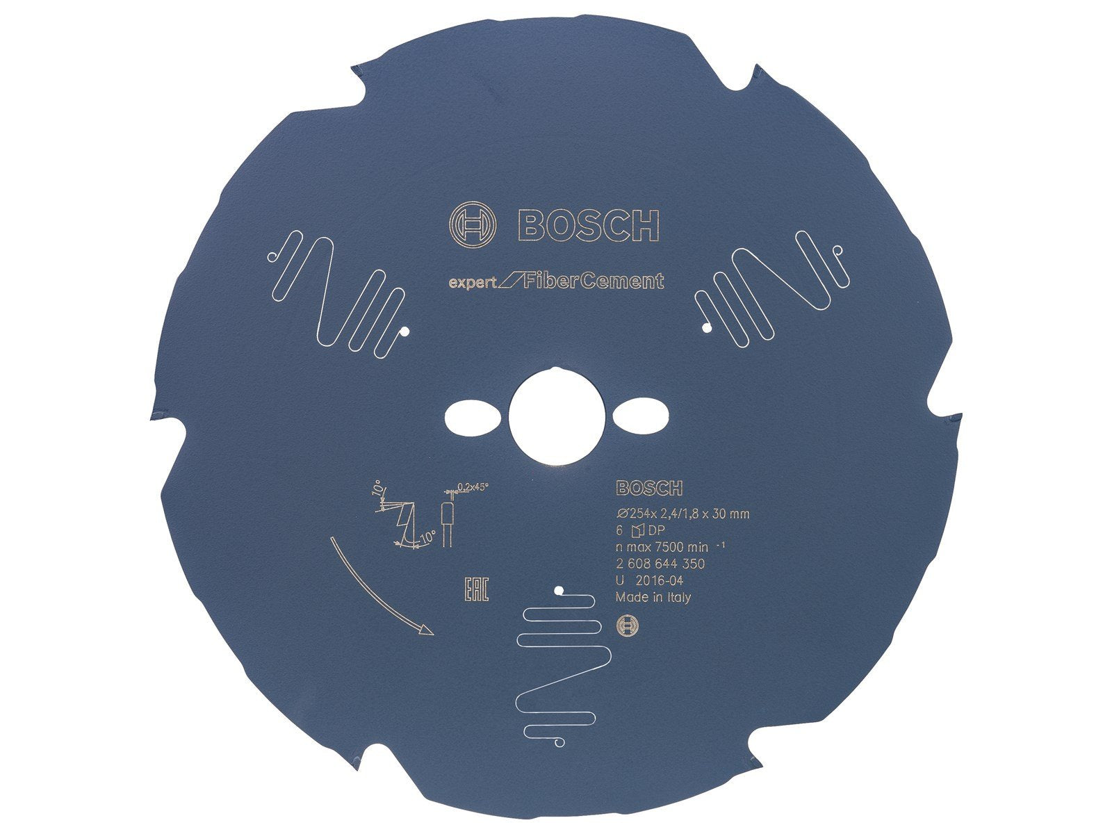 Bosch RUNDSAVKL 254X30X2.2MM 6T EXP FIBER CEME