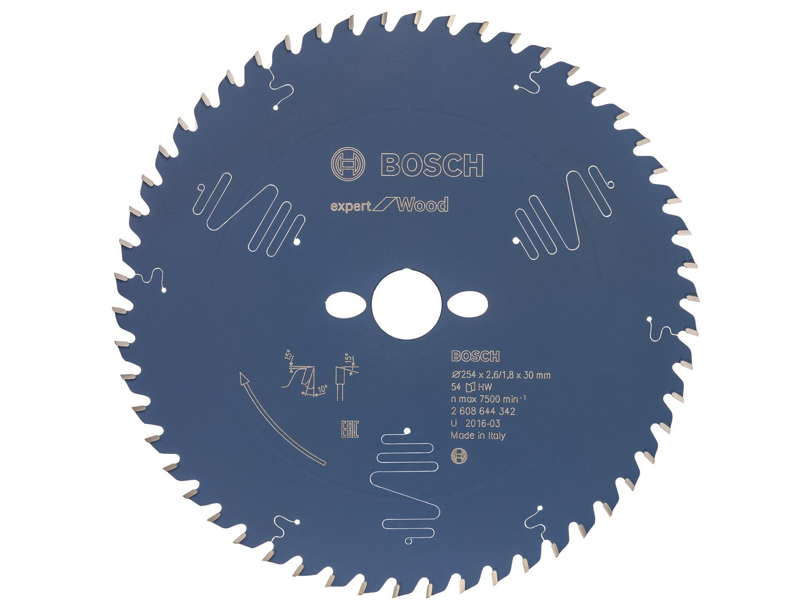 Bosch RUNDSAVKL 254x2.4X30MM 54T EXP WOOD