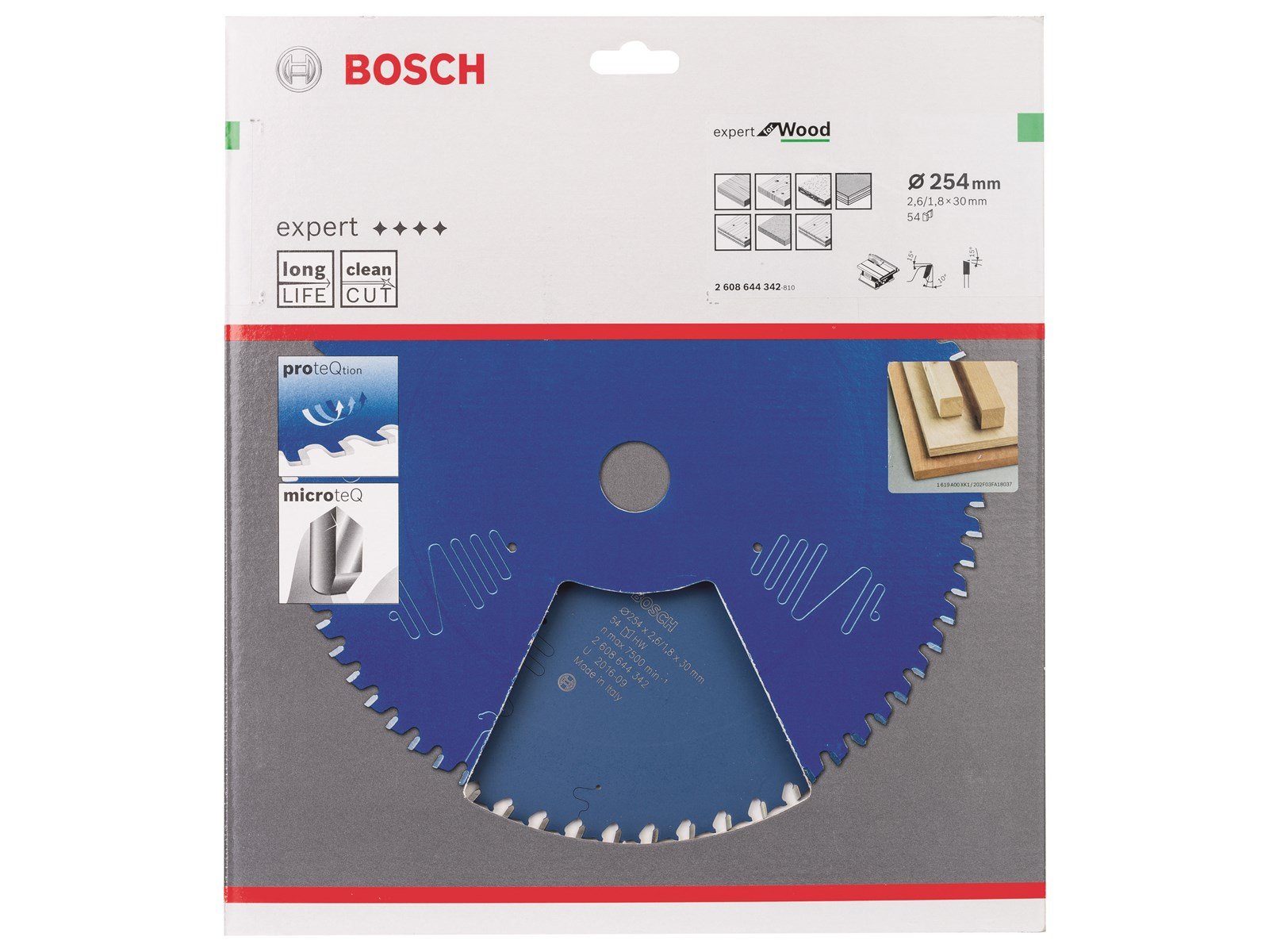 Bosch RUNDSAVKL 254x2.4X30MM 54T EXP WOOD