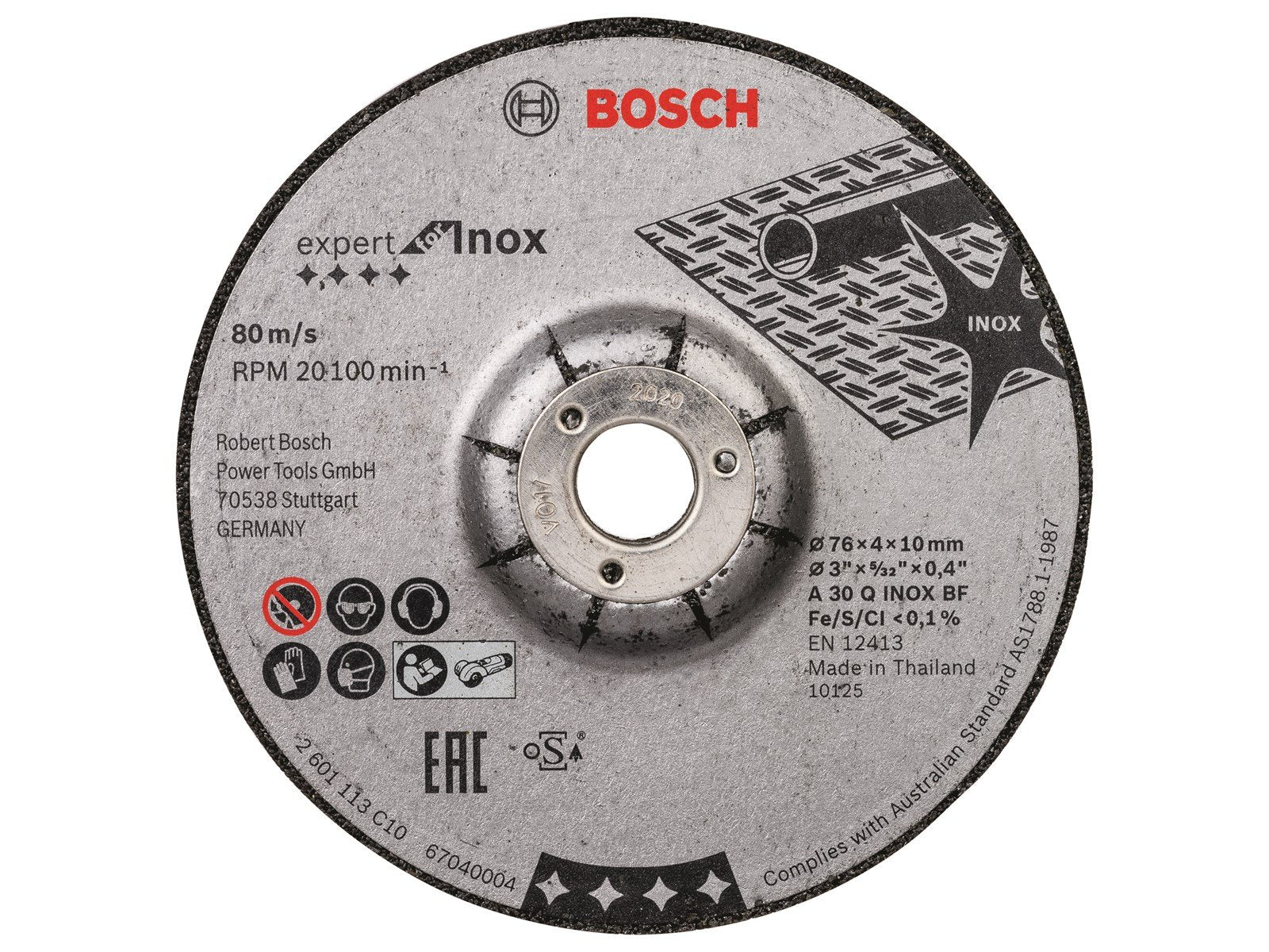 Bosch SKRUBSKIVE TIL METAL 76X4X10MM 2STK