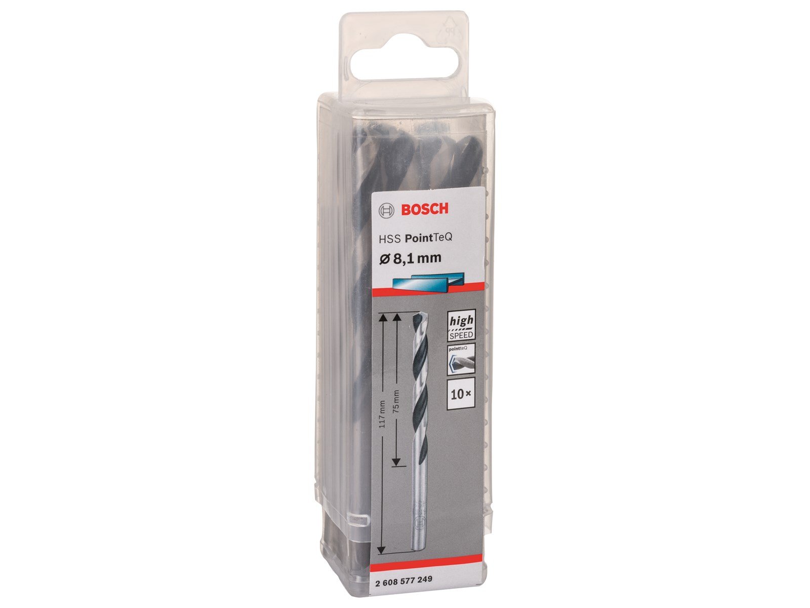 Bosch METALBOR POINTTEC HSS-R 8.1MM 10STK