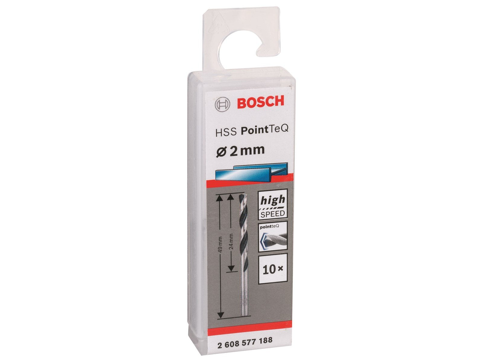 Bosch METALBOR POINTTEC HSS-R 2.0MM 10STK
