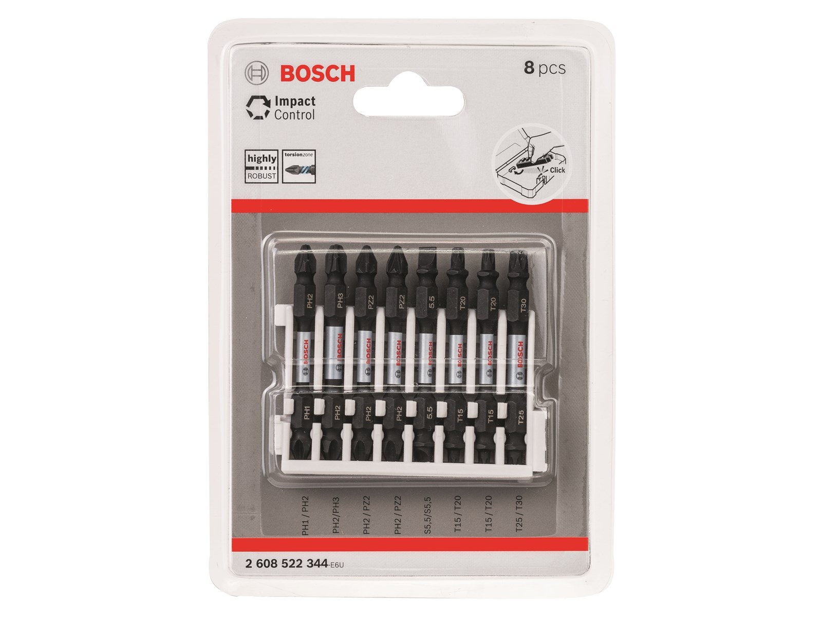 Bosch BITSSÆT IMPACT PH-PZ-SL-TX 65MM 8STK