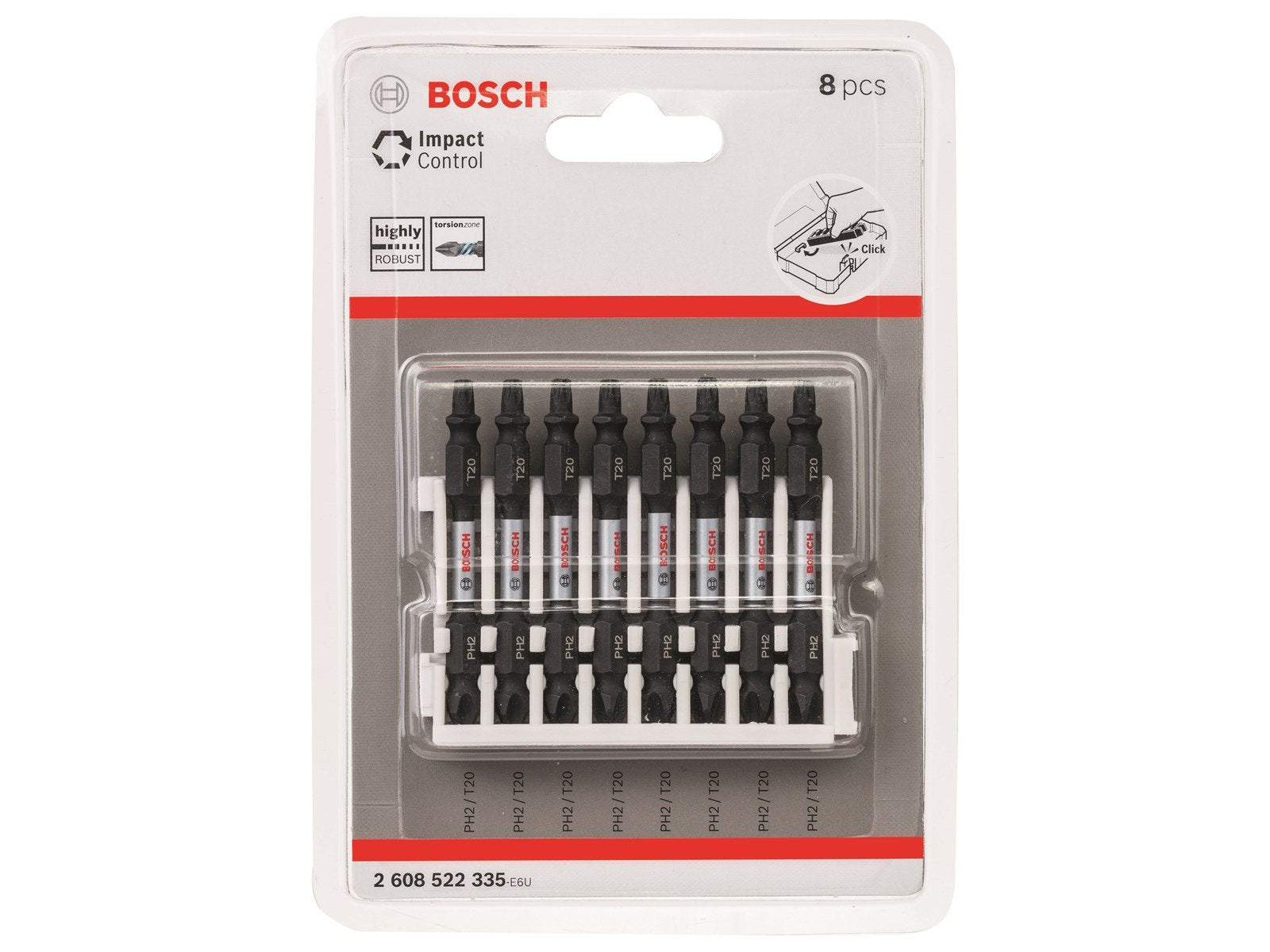 Bosch BITSSÆT IMPACT PH2/TX20 65MM 8STK
