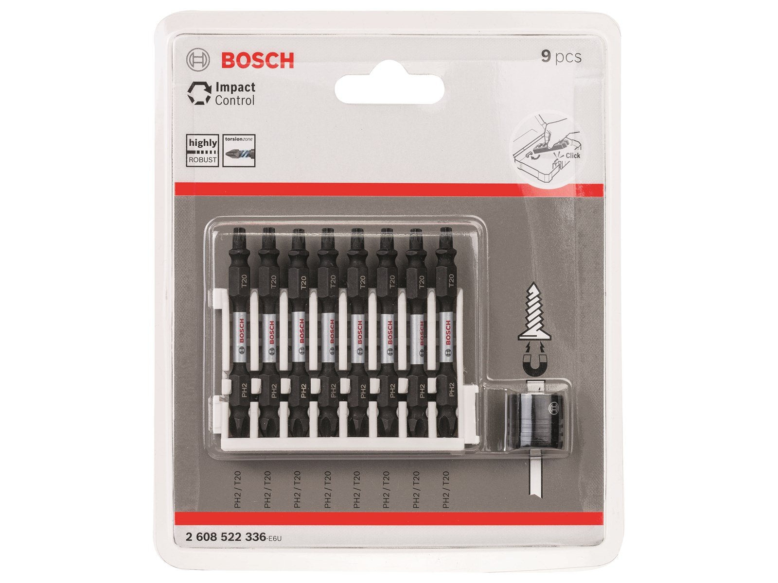 Bosch BITSSÆT IMPACT PH2/TX20 65MM 8STK