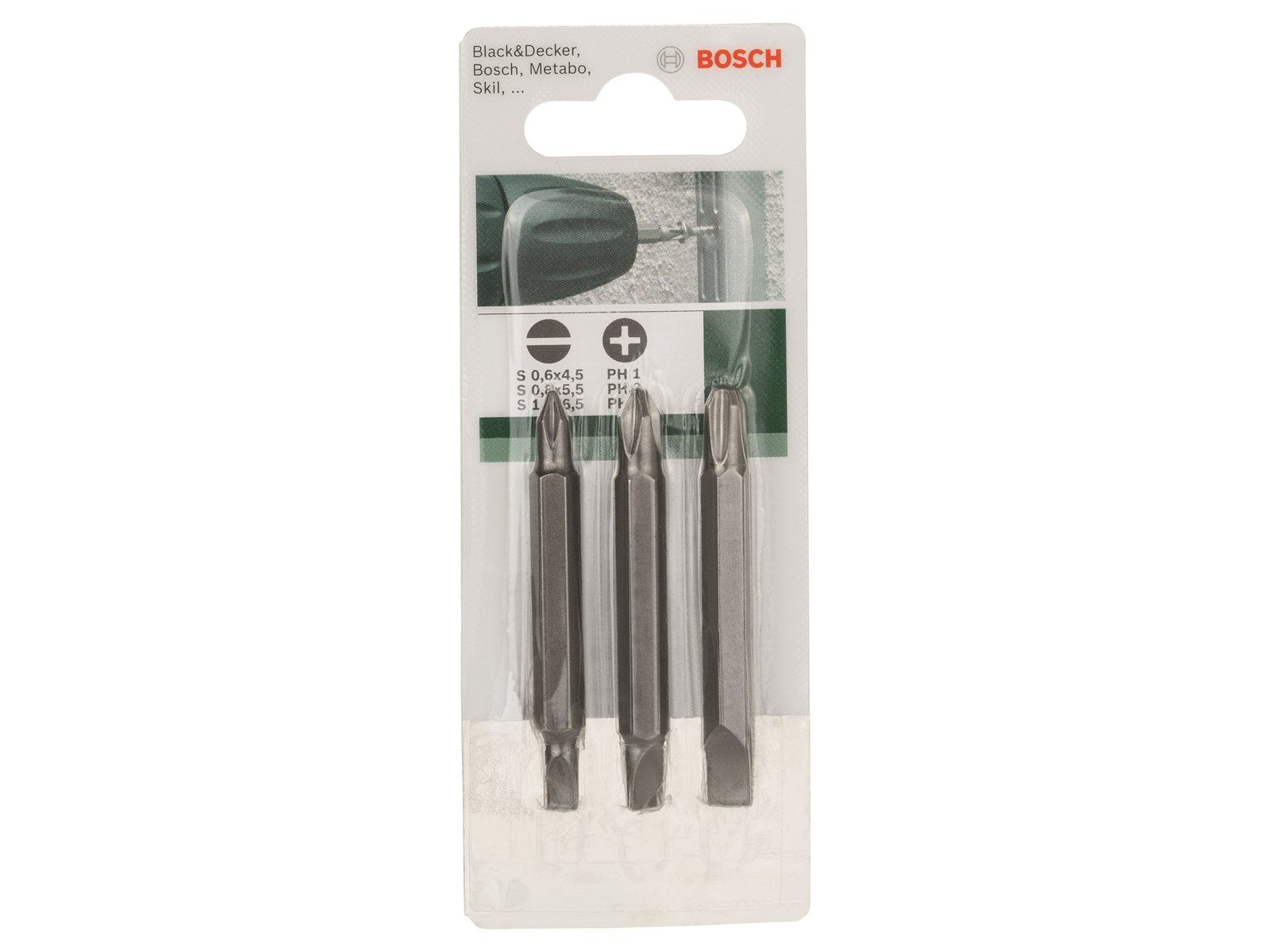 BITSSÆT DOBBELT LS 60MM 3STK GL