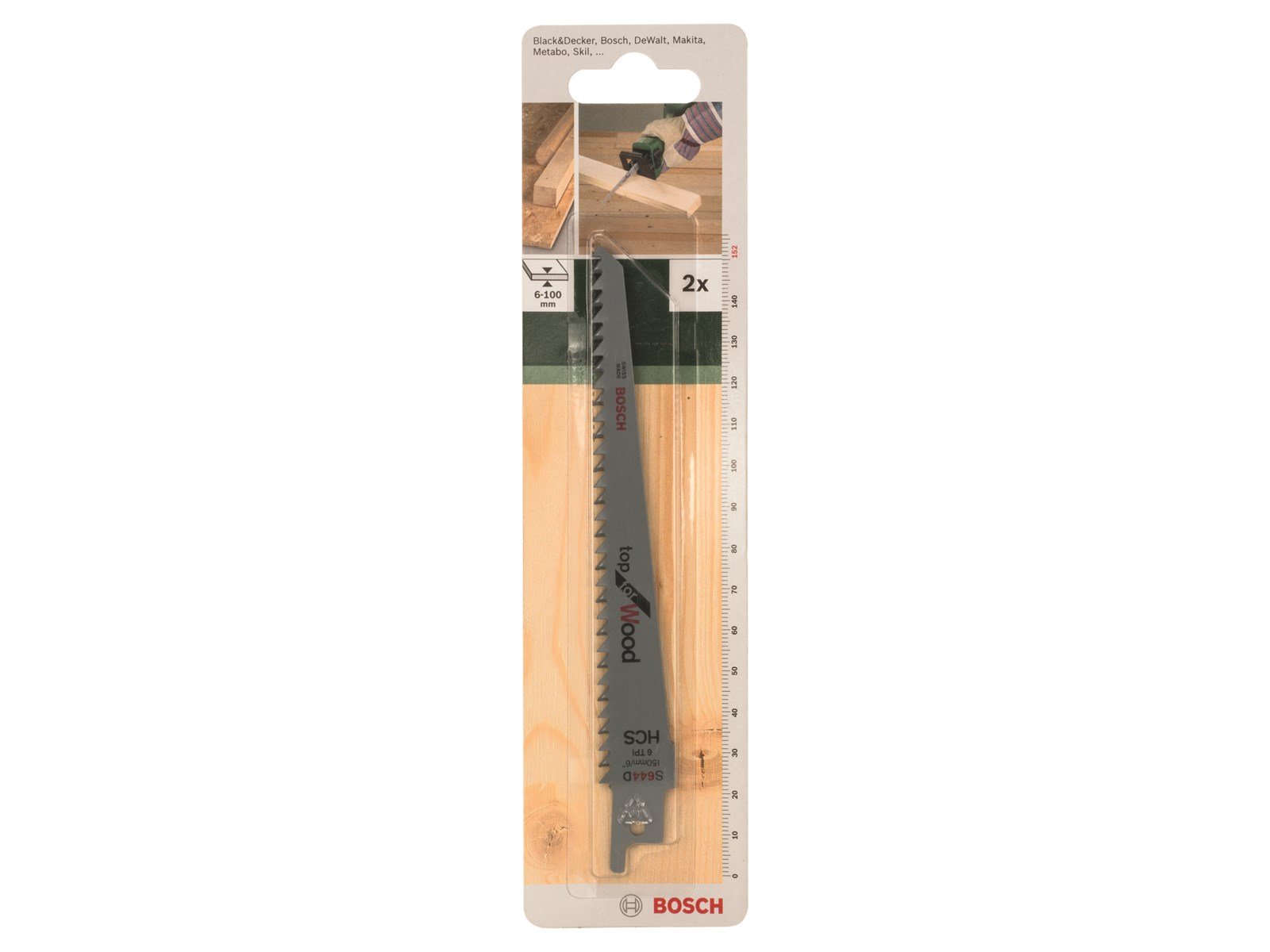 BAJONETSAVKL TRÆ S644D 152MM 2STK