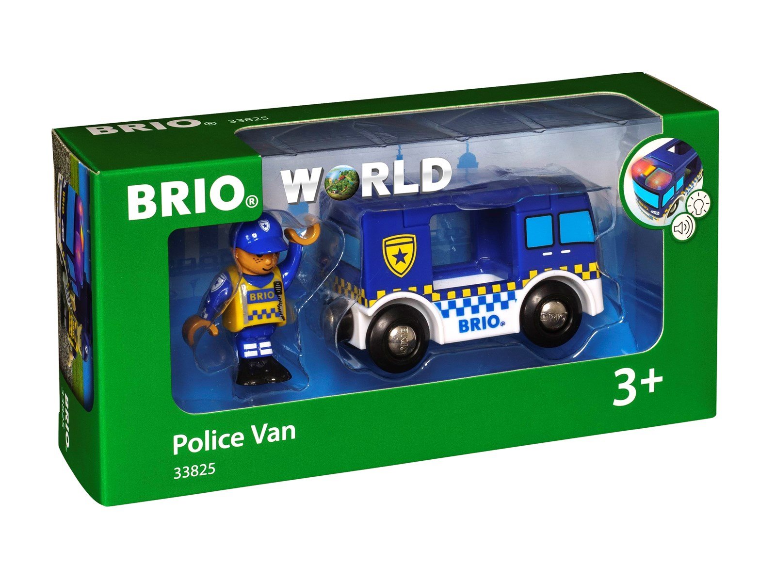 Brio Polizeiwagen mit Licht und Sound