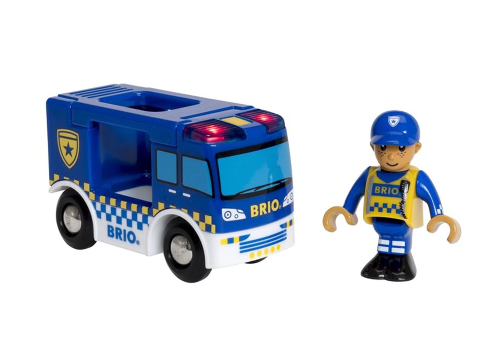 Brio Polizeiwagen mit Licht und Sound