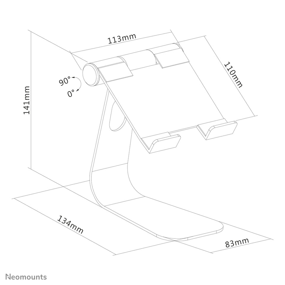 Neomounts TPZ Tabletstдnder 0-11" silber