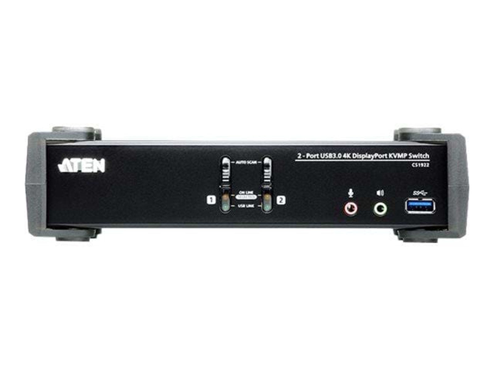 ATEN CS1922 KVMP Switch 2-port USB 3.1 Gen 1 hub with SuperSpeed 5 Gbps data transfer rates