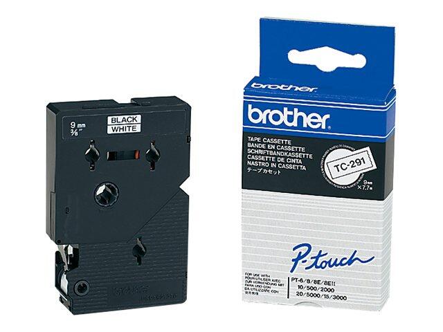 Brother - Laminiertes Band - Schwarz, weiß - Rolle (0,9 cm) - 1 Rolle(n) - für P-Touch PT-15, PT-20, PT-2000, PT-3000, P