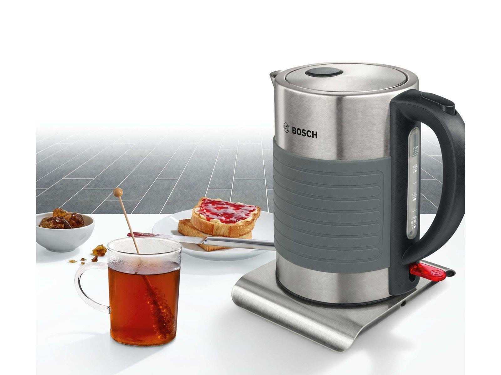 Bosch Wasserkocher TWK7S05 - Grau/Schwarz - 2200 W