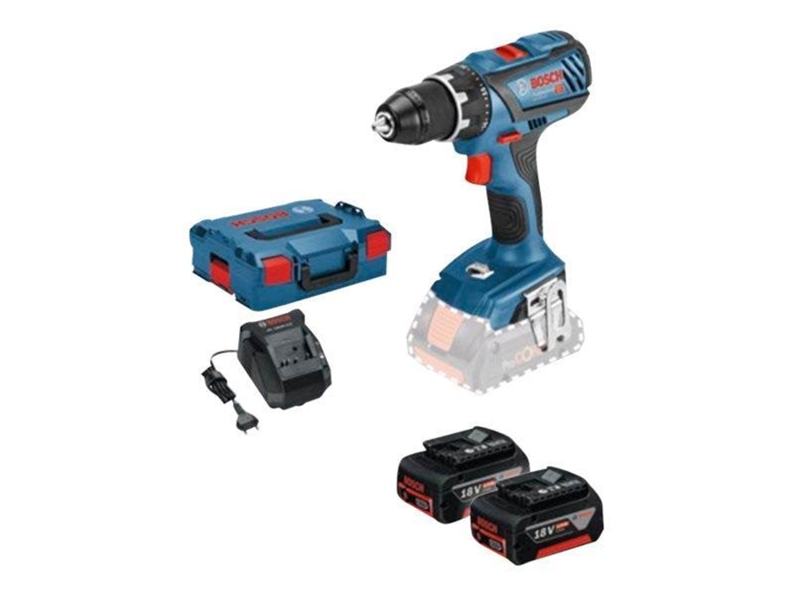 Bosch Professional AKKUSKRUEMASKINE GSR 18V-28 2X4AH L-BOXX