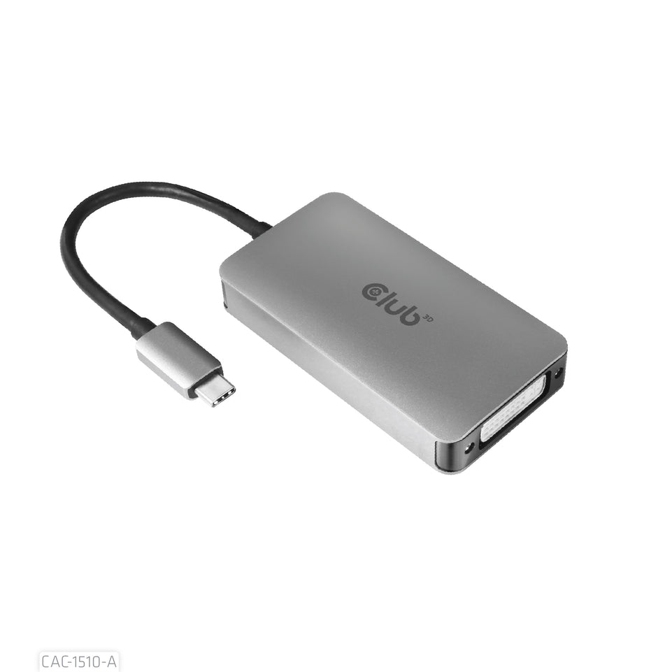 Club3D Adapter USB 3.2 Typ C > DVI-D  HDCP Off   aktiv St/Bu ret