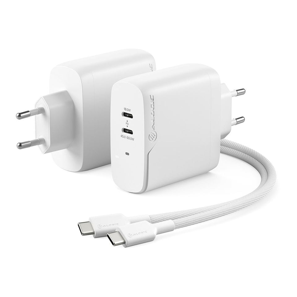 Alogic Ladegerдt 63W 2 Port 2x USB-C                    weiЯ