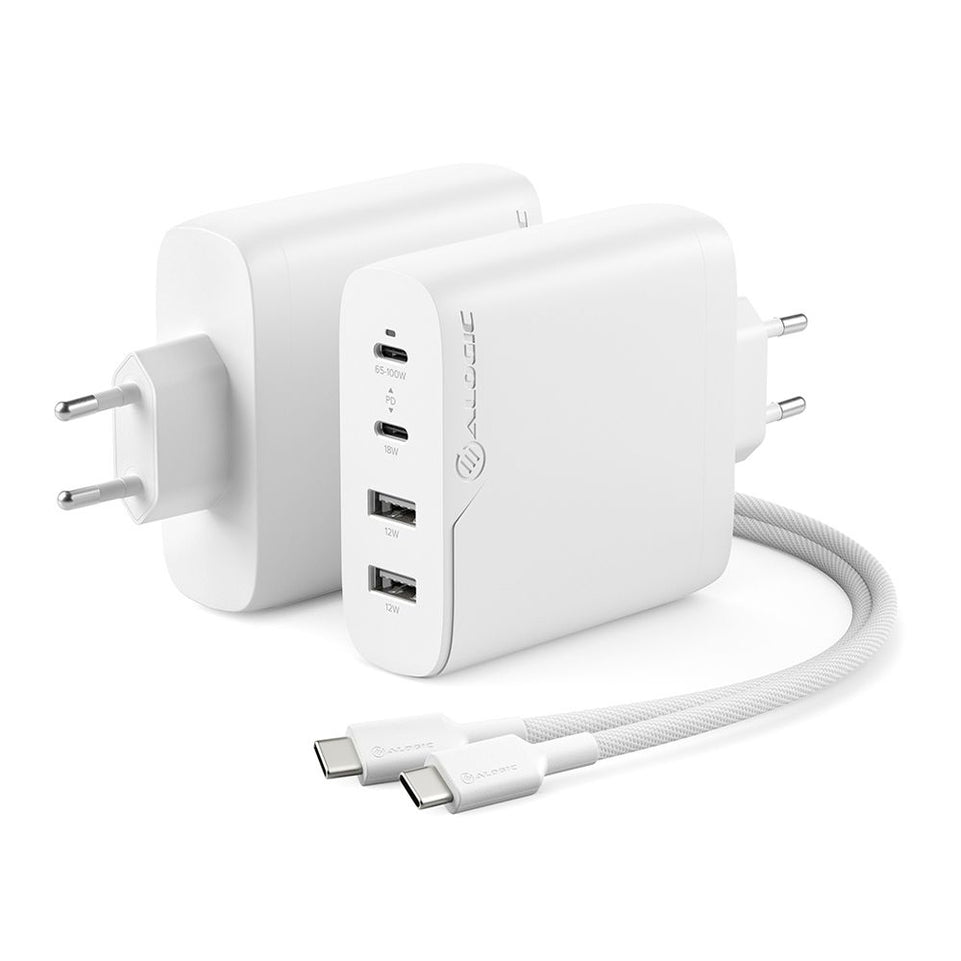 Alogic Ladegerдt 100W 4 Port (2x USB-C, 2 x USB 3.0 A)  weiЯ