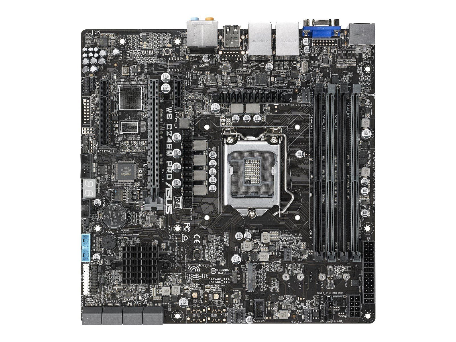 ASUS WS C246M PRO Mainboard - Intel C246 - Intel LGA1151 socket - DDR4 RAM - Micro-ATX