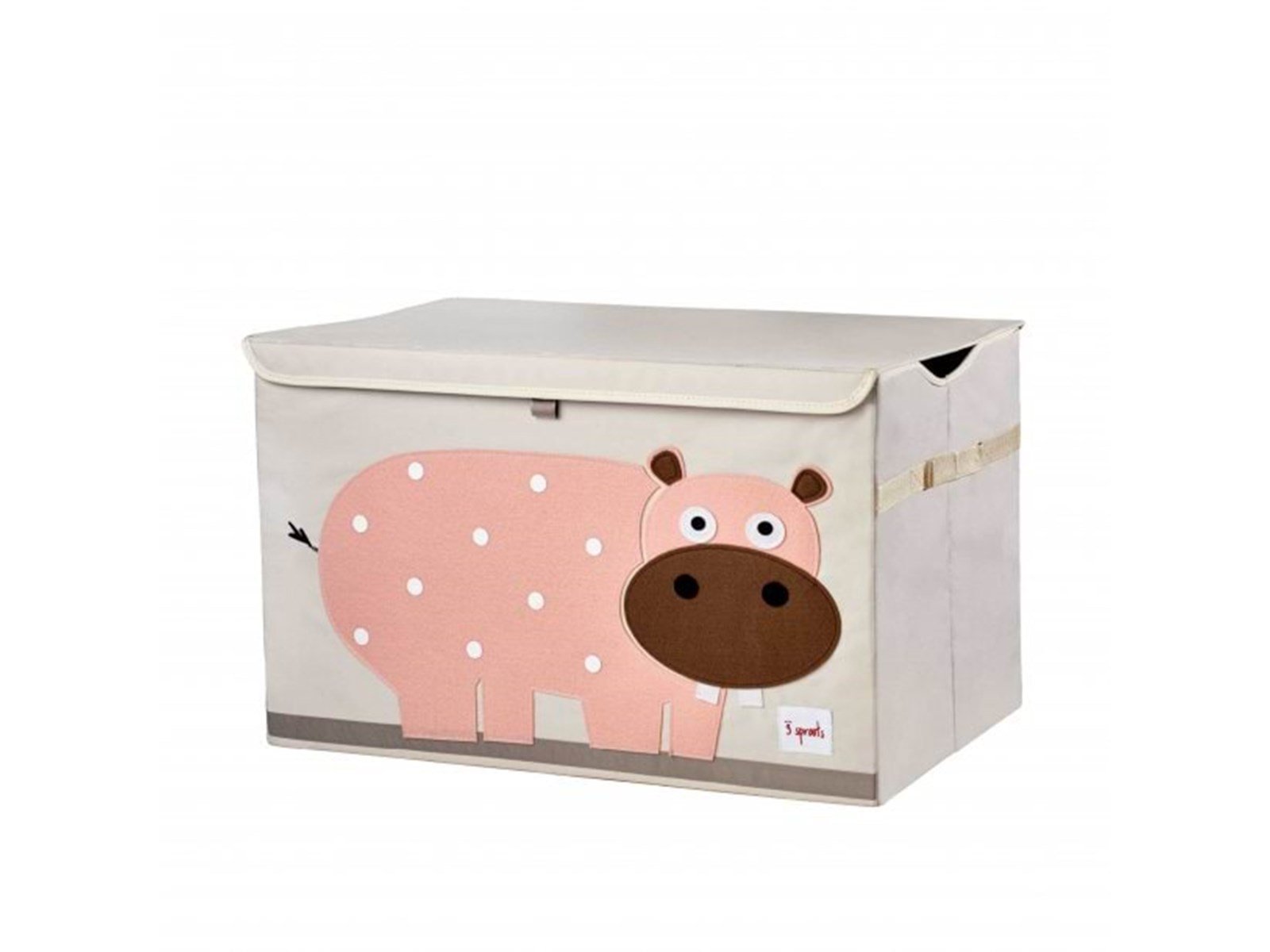 3 Sprouts Opbevaringskasse med låg Hippo