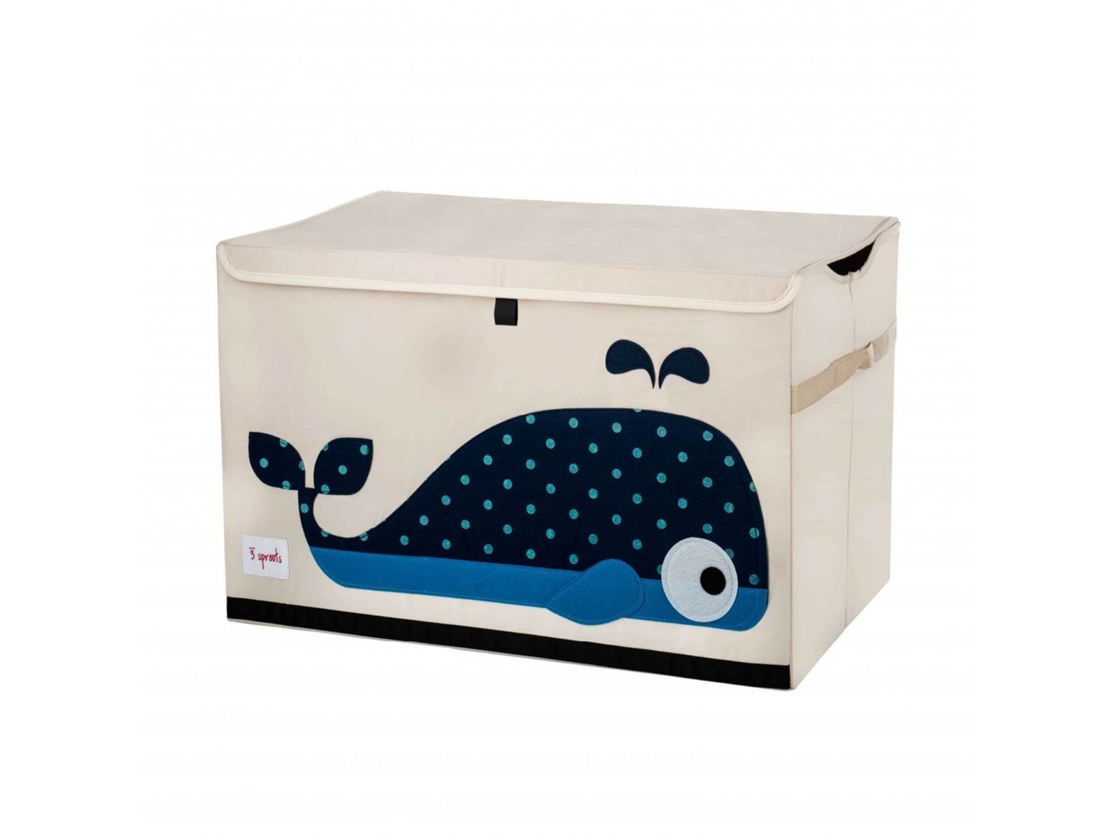 3 Sprouts Opbevaringskasse med låg Whale