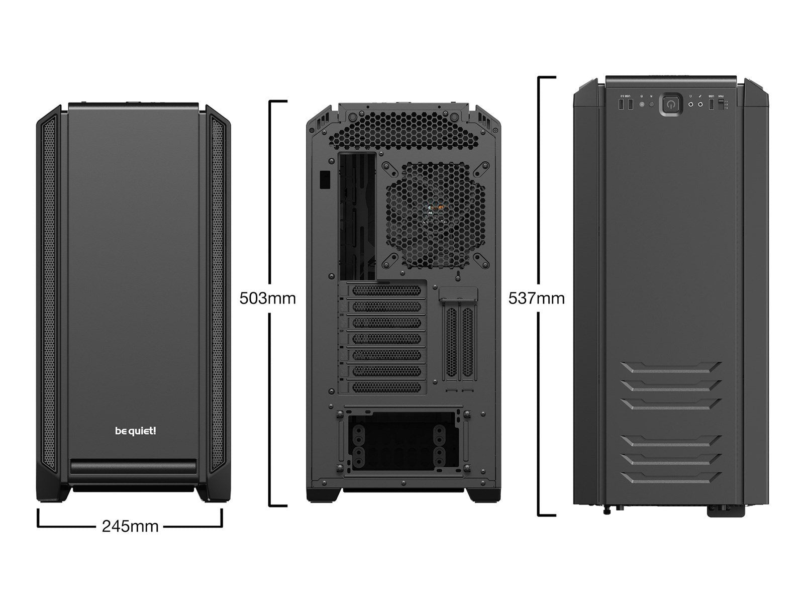 be quiet! Silent Base 601 TG - Black - Gehäuse - Miditower - Schwarz