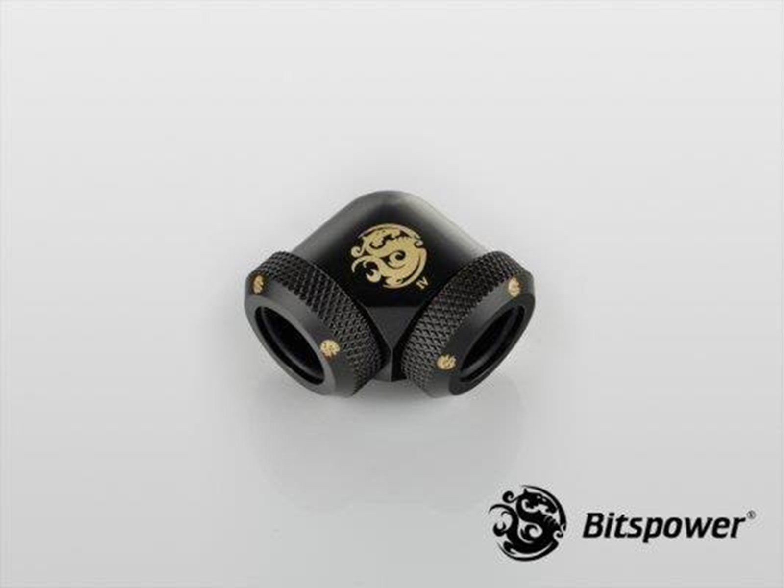 Bitspower Multi-Link Adapter 90-Degree - Carbon Black (Hard Tube)