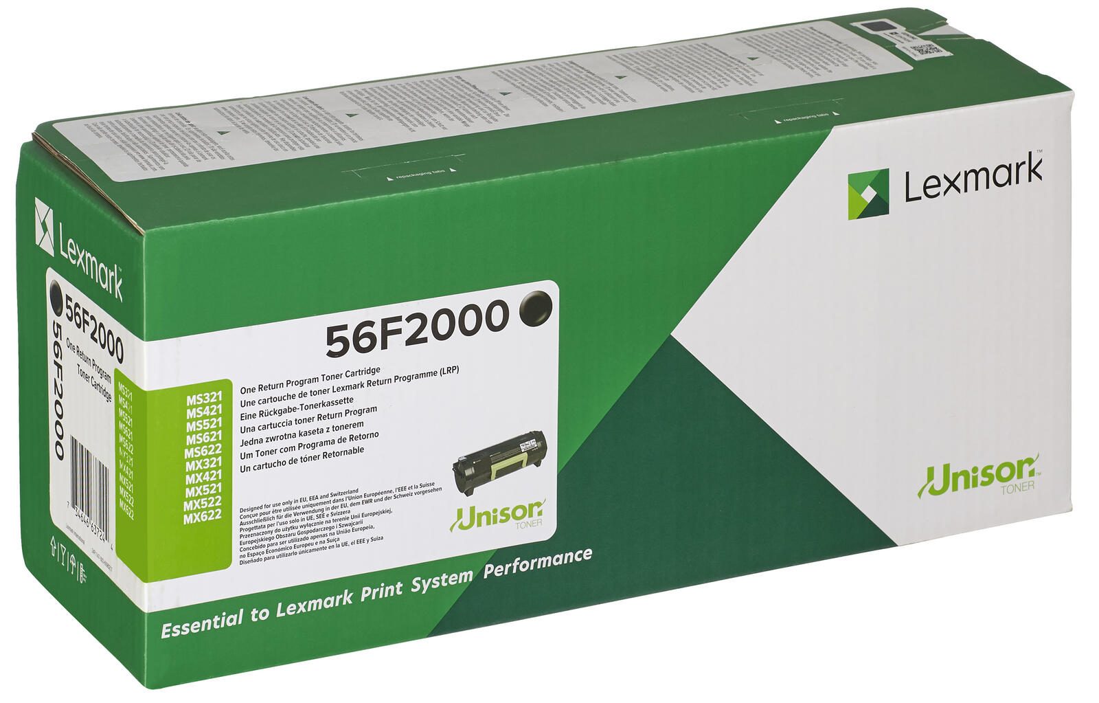 Lexmark Original Toner schwarz 6.000 Seiten (56F2000) für MS321dn, MS421dw/dn, MS521dn, MS621dn, MS622de