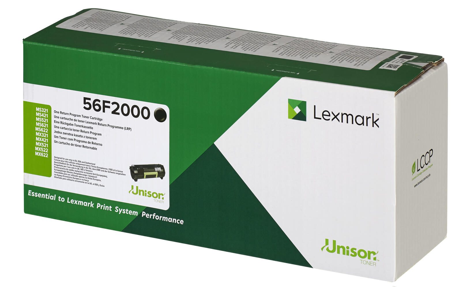 Lexmark Original Toner schwarz 6.000 Seiten (56F2000) für MS321dn, MS421dw/dn, MS521dn, MS621dn, MS622de