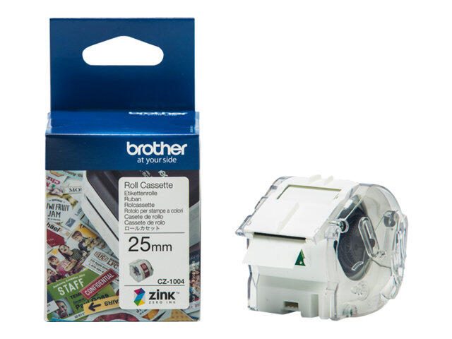 Original Brother CZ-1004 Farbetikettenrolle 25 mm breit, 5 m lang