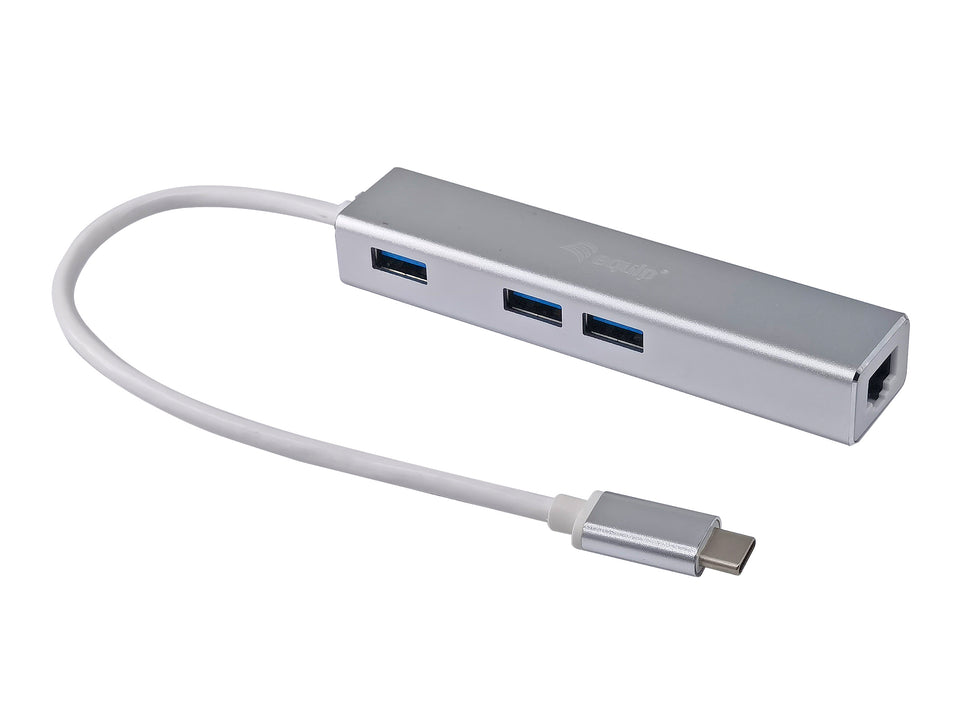 Equip Adapter USB-C-> RJ45(1GB) 10/100/1000+3xUSB3.0 0.15m s