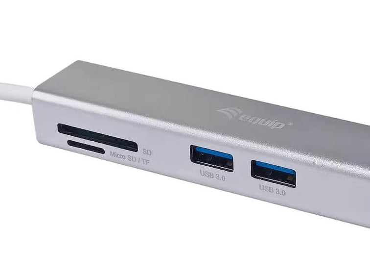 Equip Adapter USB-C -> HDMI,2xUSB3.0,SD      4K30Hz 0.15m sw