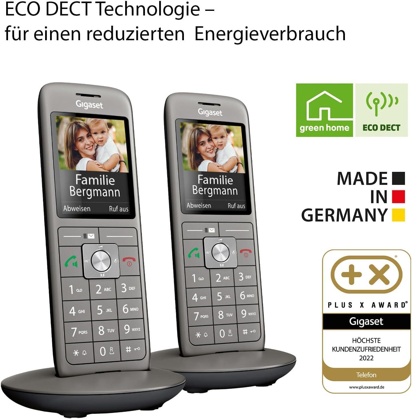 B-WARE Gigaset CL660HX Duo - 2 design DECT-Mobilteil mit Ladeschale