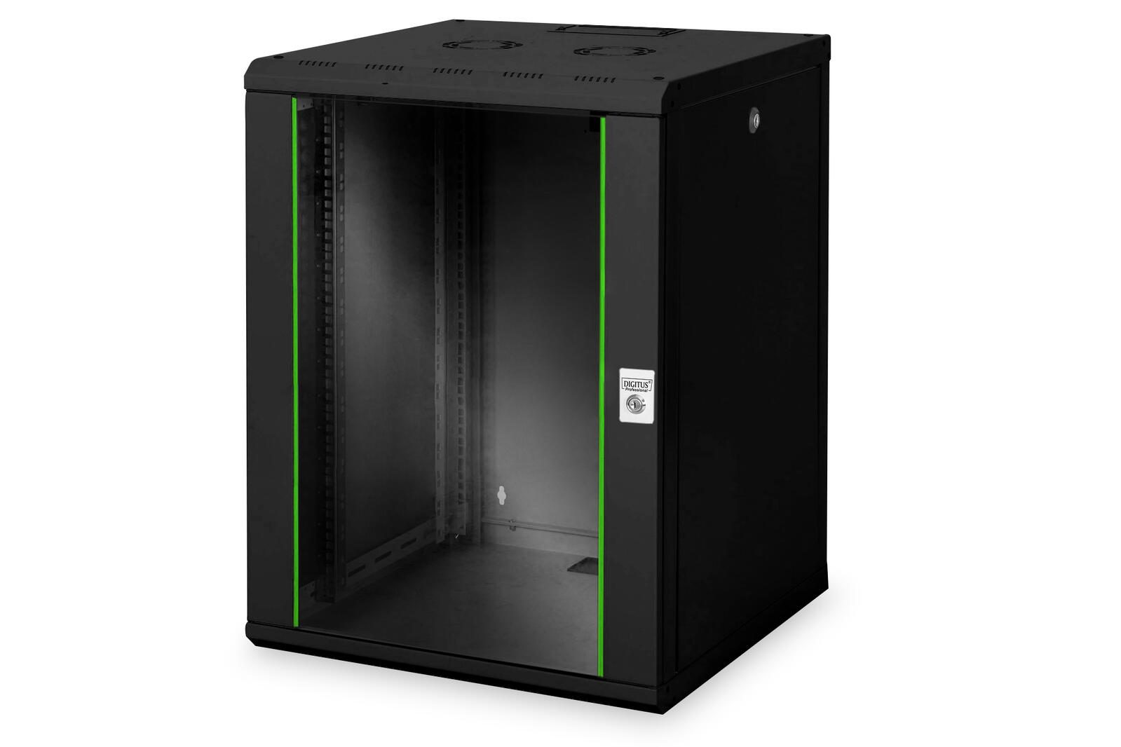 Digitus 16HE 19'-Wandgehäuse Unique Serie RAL 9005 schwarz