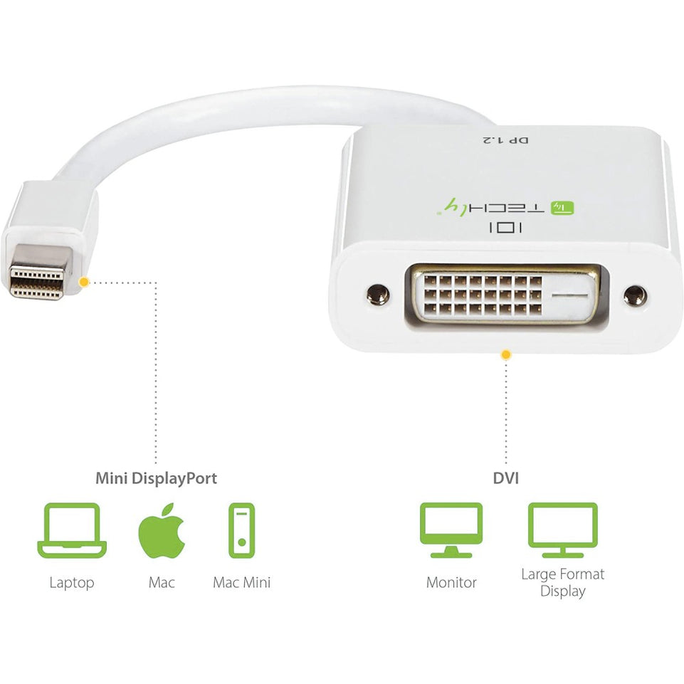 Techly Adapter - Mini-DisplayPort 1.2 auf DVI