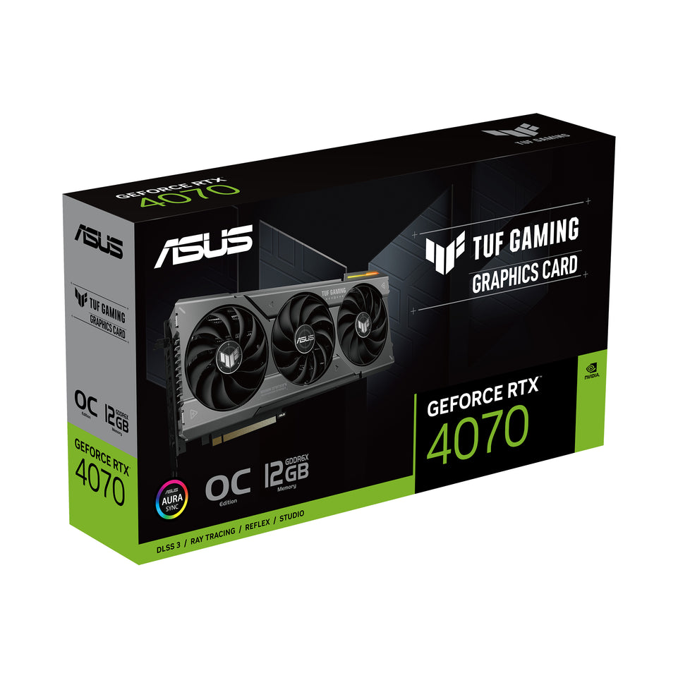 ASUS  TUF-RTX4070-O12G-GAMING 12GB GDDR6X HDMI DP