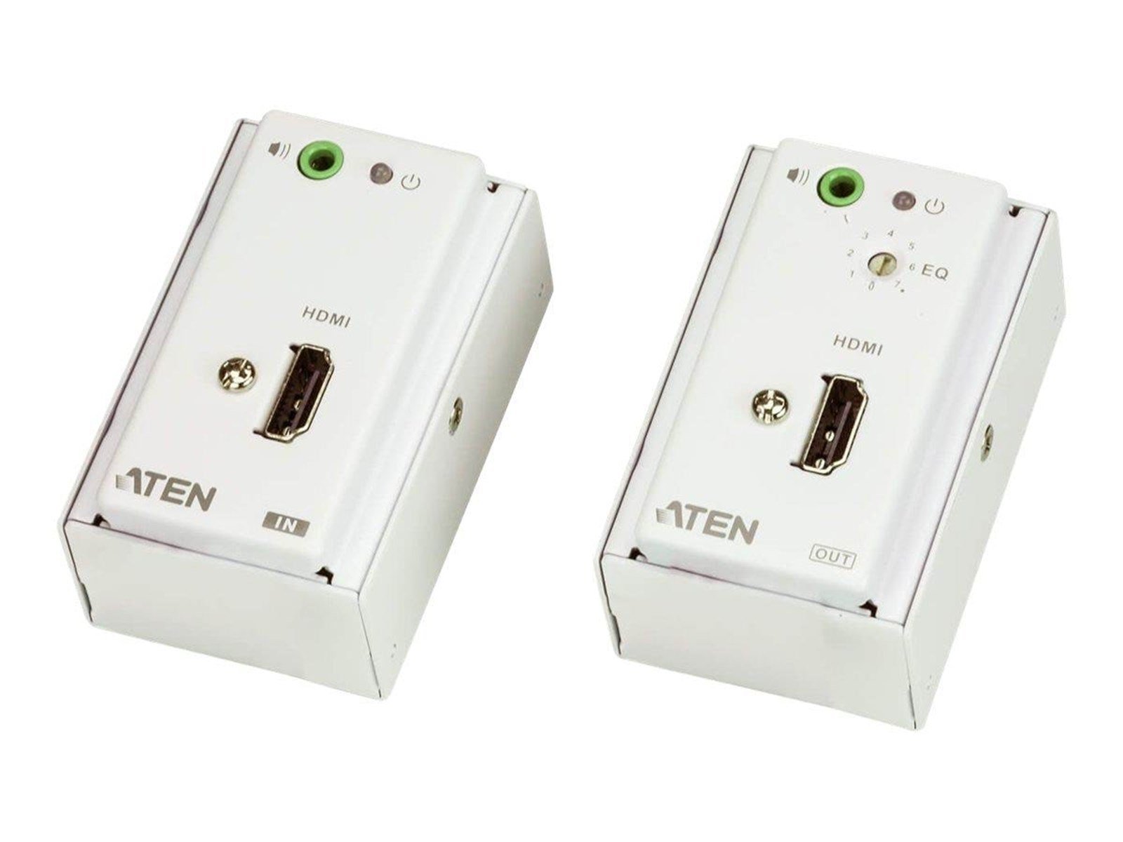 ATEN VanCryst VE807 HDMI/Audio Cat 5 Extender with MK Wall Plate Transmitter & Receiver