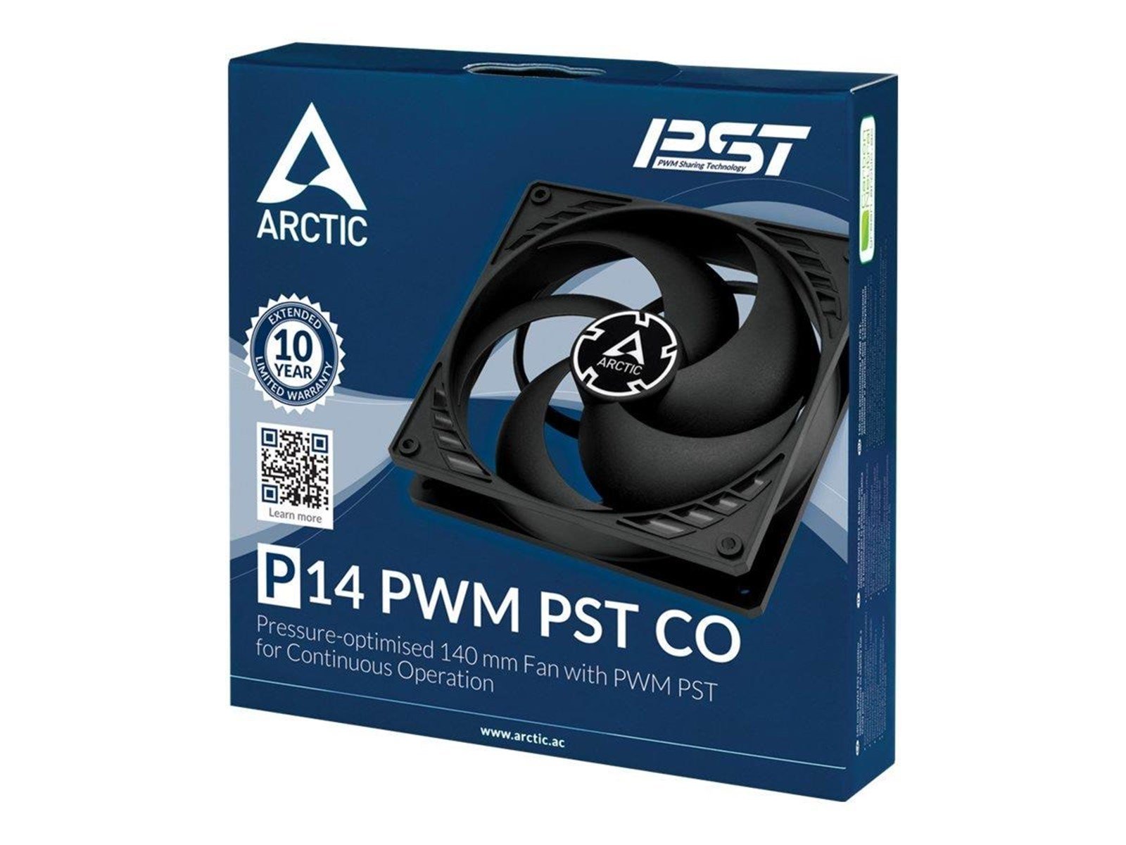 Arctic P14 PWM PST CO - Gehäuselüfter - 140mm - Schwarz - 23 dBA