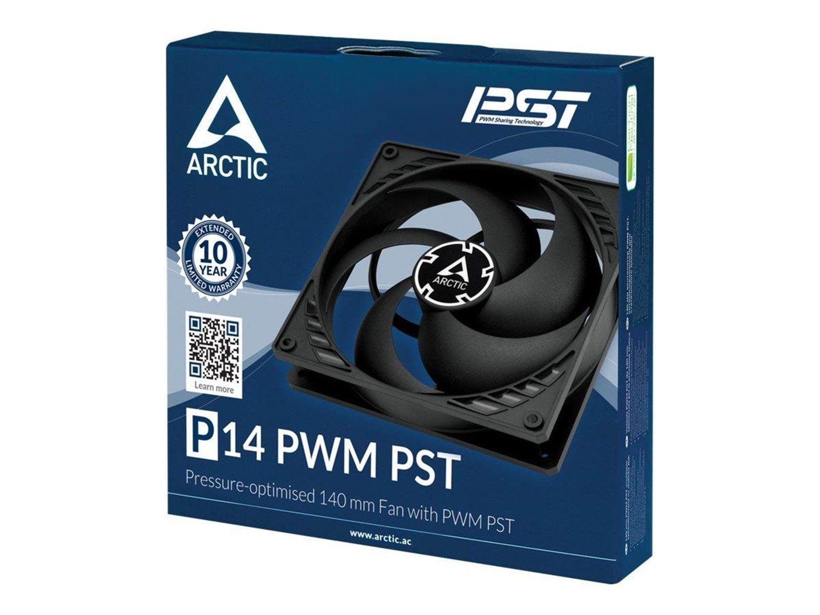 Arctic P14 PWM PST Black - Gehäuselüfter - 140mm - Schwarz - 23 dBA