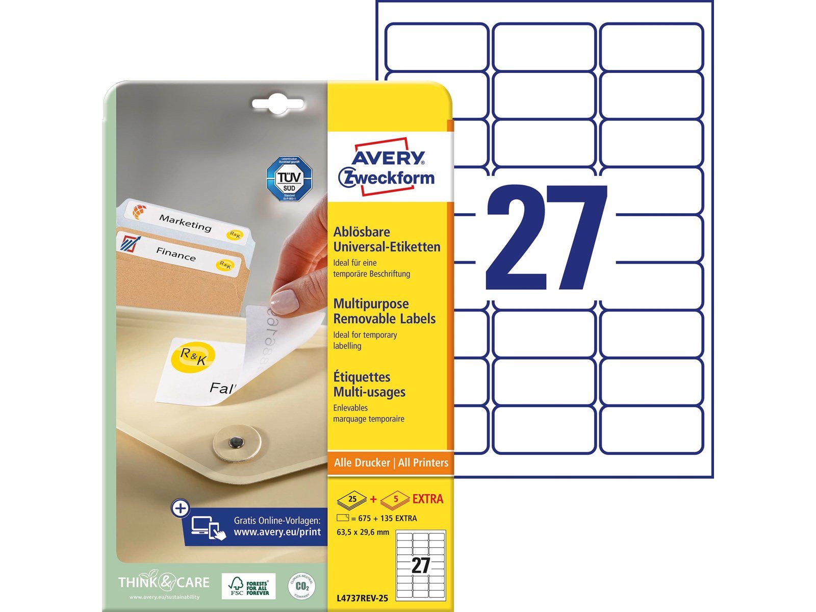 Avery Removable labels white