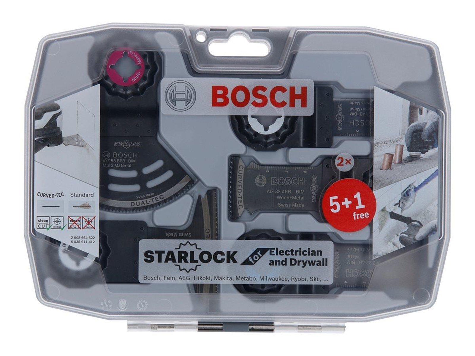 Bosch MULTI-TOOL ELECTRICIAN AND DRYWALL KIT 6 PIECES FOR OSCILLATING MULTI-TOOLS