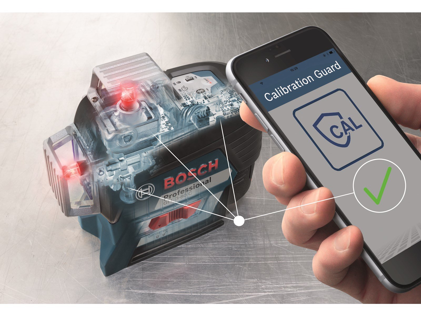 Bosch Professional CIRKELLASER GLL 3-80 C SOLO L-BOXX