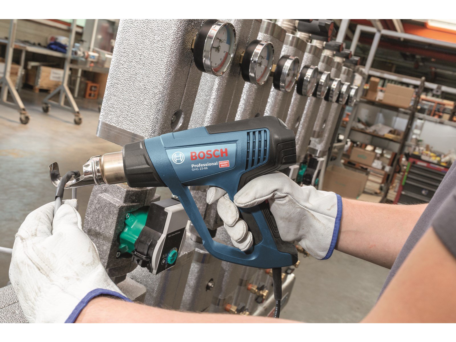 Bosch Professional Blue bosch 2300w heat gun ghg 23-66 case