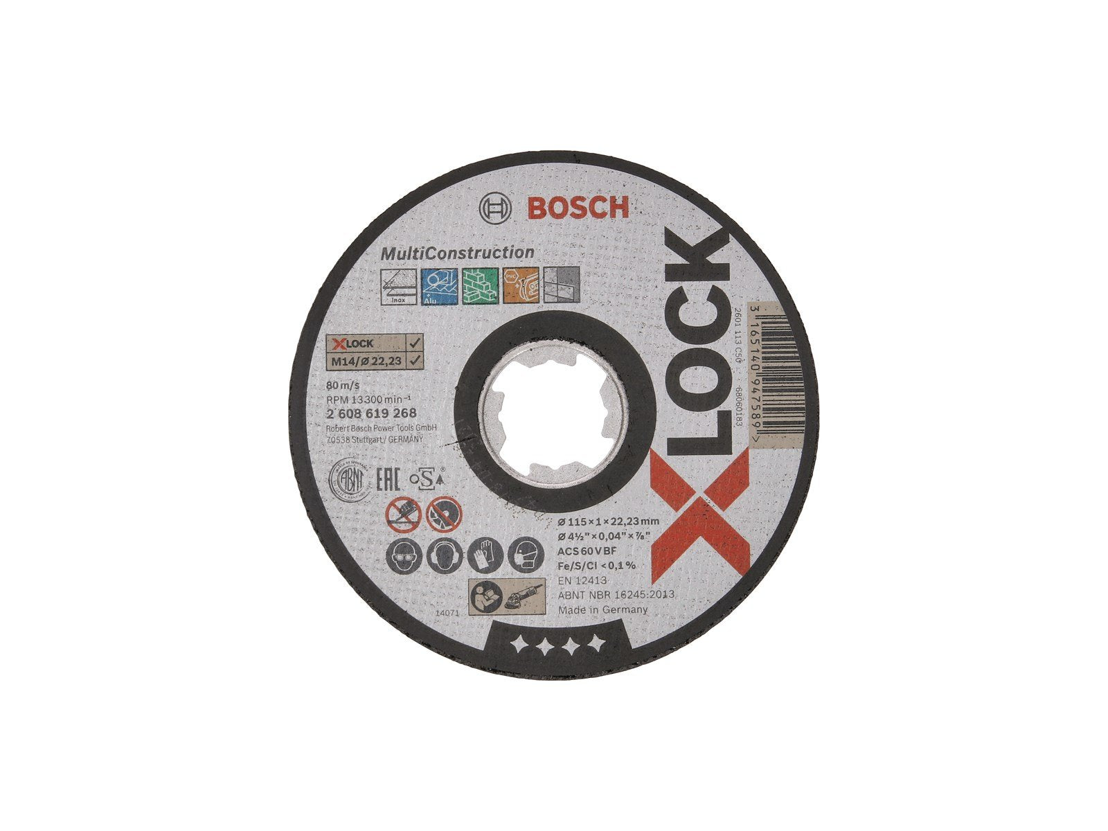 Bosch SKÆRESKIVE XL MULTICONSTR 115X1.0X22.2MM