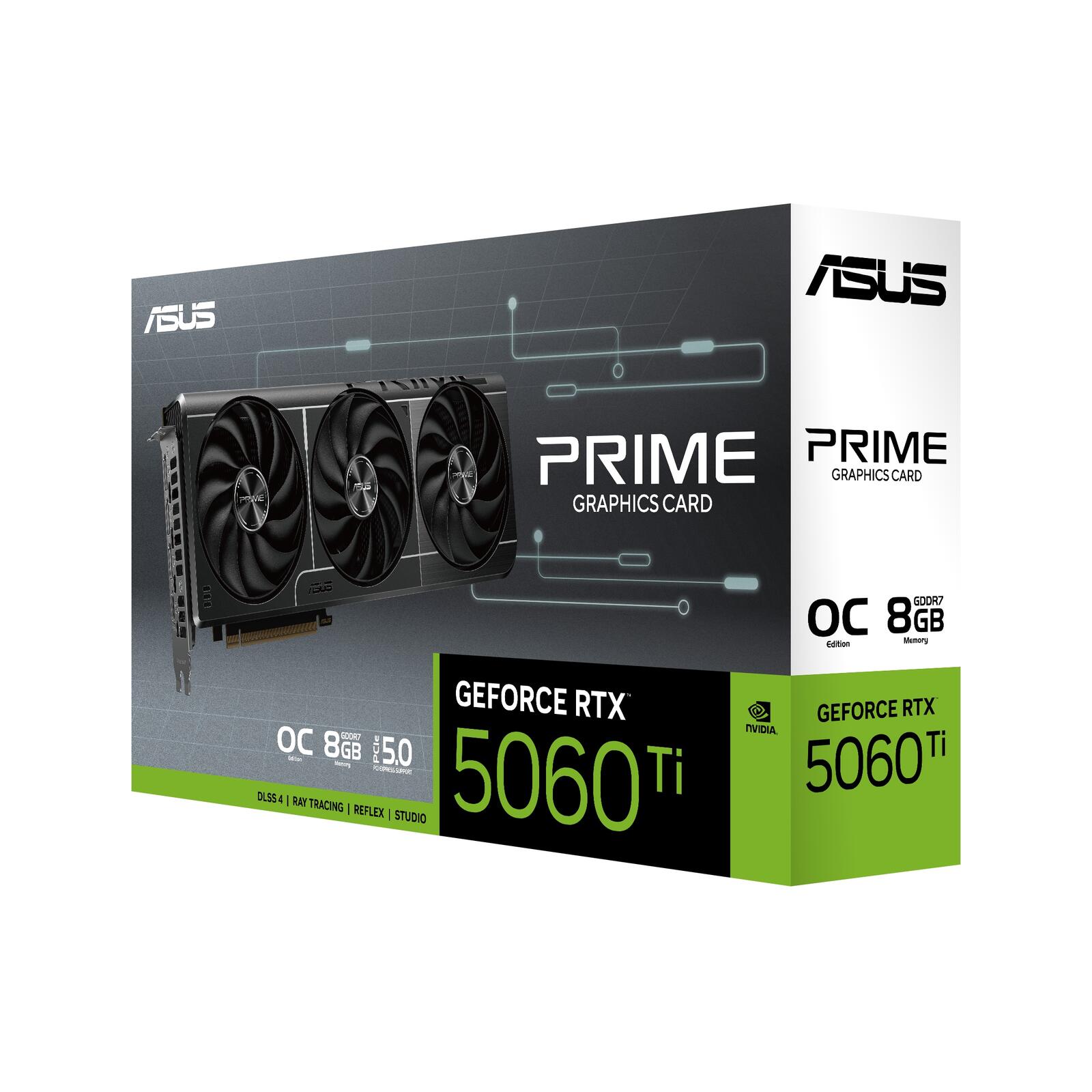 ASUS Prime GeForce RTX 5060 Ti 8GB GDDR7 OC Edition Gaming Grafikkarte