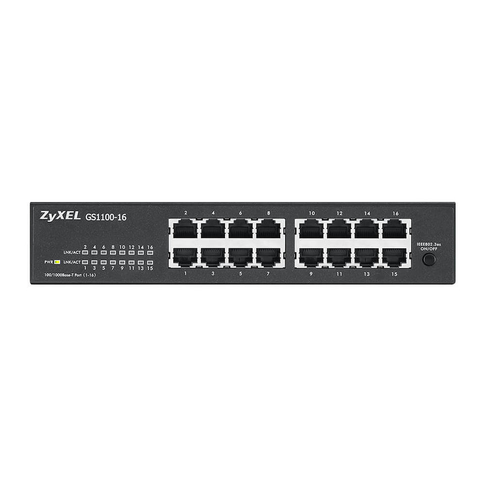 Zyxel Switch 16 Port Gigabit Unmanaged Switch GS1100-16 V3