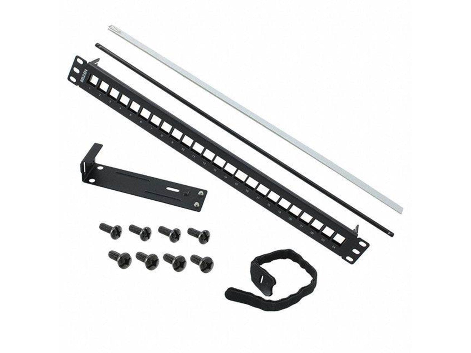 Belden 24 port empty patch panel 1u black