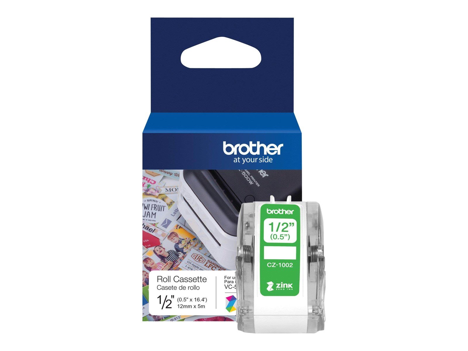 Brother CZ-1002 - continuous labels - 1 roll(s) - Roll (1.2 cm x 5 m)