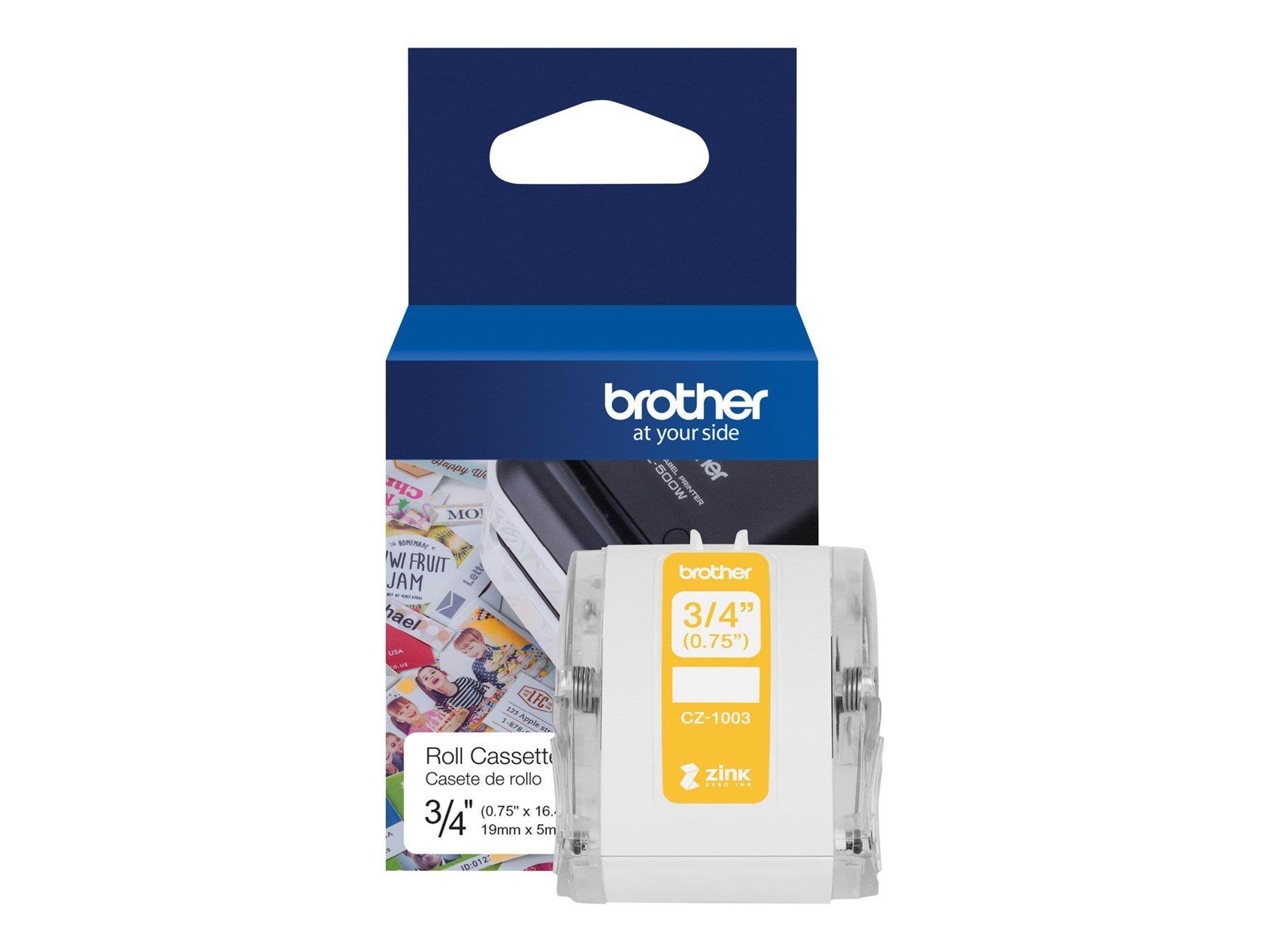 Brother CZ-1003 - continuous labels - 1 roll(s) - Roll (1.9 cm x 5 m)