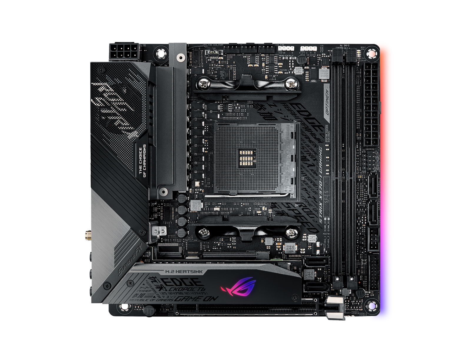 ASUS ROG STRIX X570-I GAMING Mainboard - AMD X570 - AMD AM4 socket - DDR4 RAM - Mini-ITX