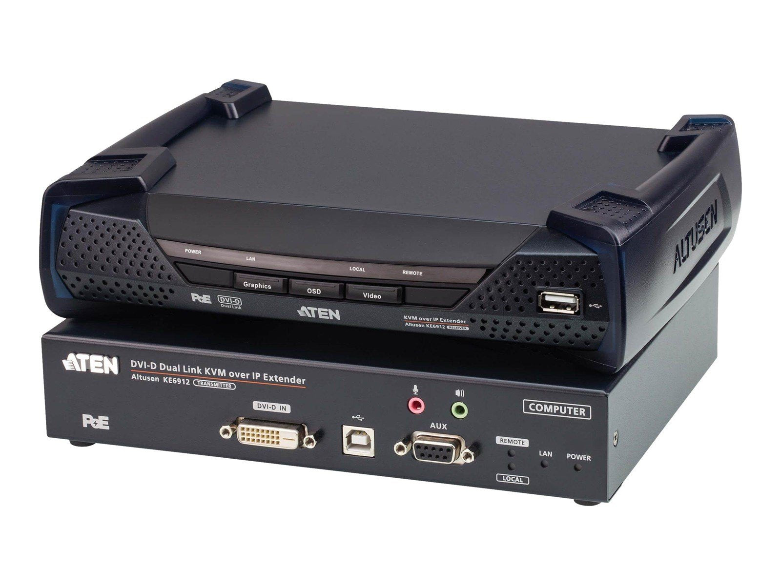 ATEN ALTUSEN KE6912 2K DVI-D Dual Link KVM over IP Extender